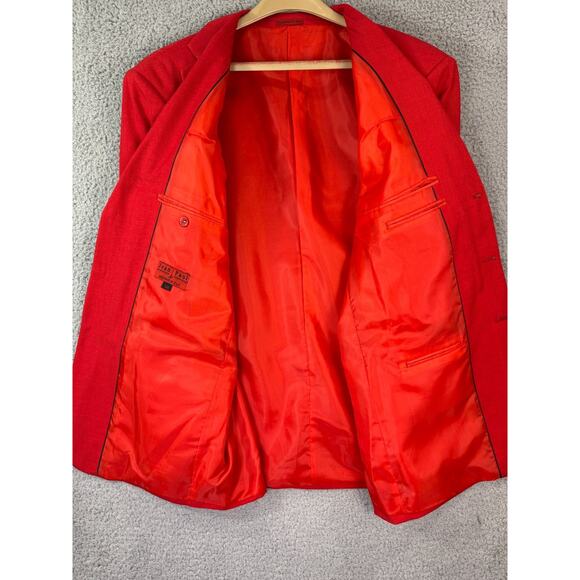 JP Designed In Italy Santa Suit Mens 52R Jacket 48x29 Pants Red - Picture 9 of 16